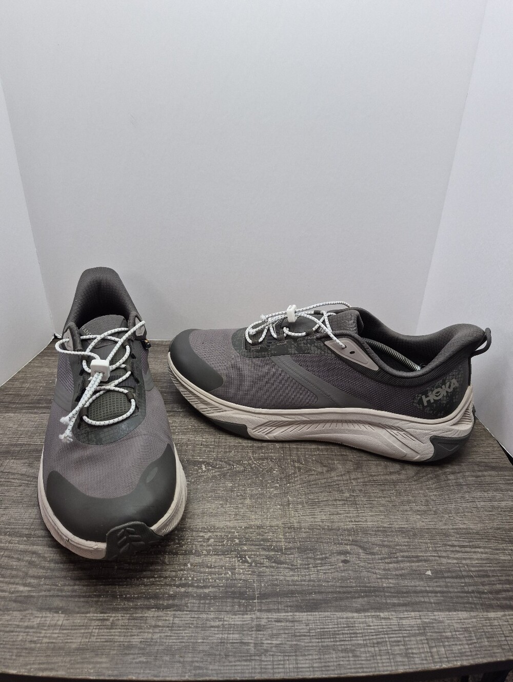 Hoka One One Transport 2 Shoes Mens Size 14 EE Wide Gray Hiking Sneakers